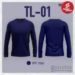 Portman TL-01 (คอกลม สีล้วน แขนยาว) กรม