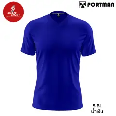 Portman V-01 (คอวี สีล้วน) น้ำเงิน