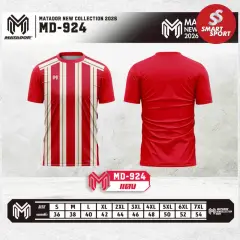 Matador MD-924 ลายทาง เนื้อผ้าเบาสบาย ระบายอากาศดีเยี่ยม แดง