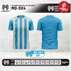 Matador MD-924 ลายทาง เนื้อผ้าเบาสบาย ระบายอากาศดีเยี่ยม ฟ้า 2
